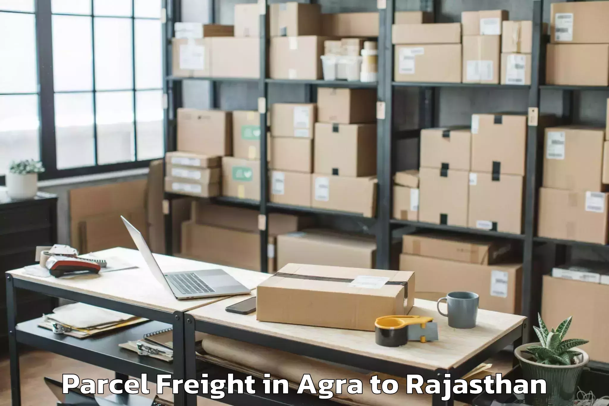 Book Your Agra to Kekri Parcel Freight Today